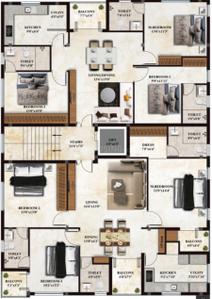 Project Image of 1185.08 - 1406.96 Sq.ft 3 BHK Apartment for buy in Swathi Siddhashraman