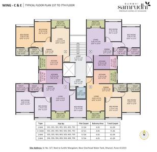 Project Image of 614.0 - 802.13 Sq.ft 2 BHK Apartment for buy in Surbhi Samruddhi
