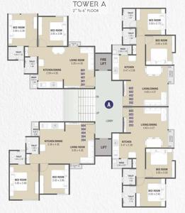 Project Image of 351.33 - 555.42 Sq.ft 1 BHK Apartment for buy in Vrajraj Bansari Heights