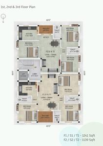 Project Image of 1139.0 - 1241.0 Sq.ft 3 BHK Apartment for buy in Mugesh Sai Shrishti