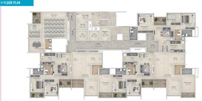 Project Image of 535.4 - 1051.0 Sq.ft 2 BHK Apartment for buy in Harivishva Infinia