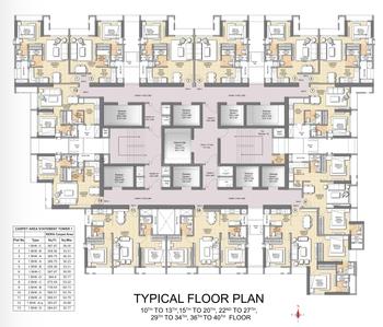 Project Image of 358.33 - 739.48 Sq.ft 1 BHK Apartment for buy in Sheth Auris Ilaria Tower A