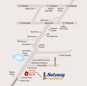 Project Image of 0.0 - 597.83 Sq.ft 2 BHK Apartment for buy in Satsang Residency
