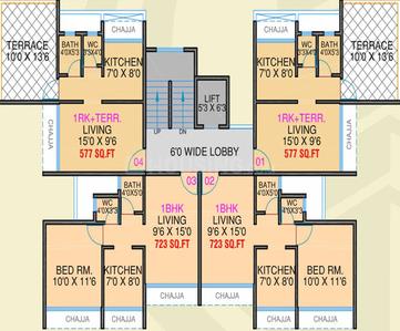 Project Image of 0.0 - 395.47 Sq.ft 1 BHK Apartment for buy in DDSR Satvic