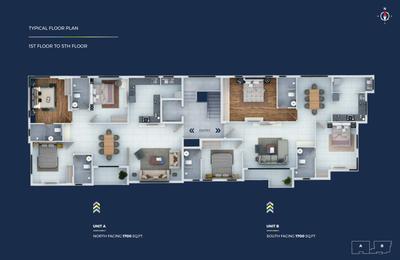 Project Image of 0.0 - 1700.0 Sq.ft 3 BHK Apartment for buy in Bluemoon Paradise