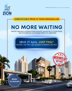 Project Image of 1555.0 - 1650.0 Sq.ft 3 BHK Apartment for buy in BSCPL Bollineni Zion