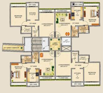 Project Image of 339.0 - 555.0 Sq.ft 1 BHK Apartment for buy in Veena Dynasty Ph II