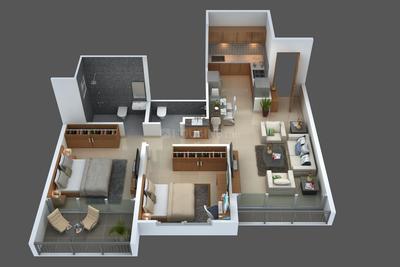 Project Image of 0.0 - 691.0 Sq.ft 2 BHK Apartment for buy in Sarthak Optima Heights Building E