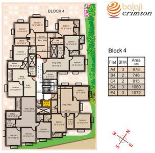 Project Image of 746.0 - 1112.0 Sq.ft 2 BHK Apartment for buy in Balaji Crimson