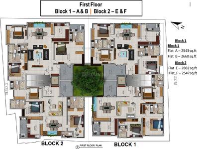 Project Image of 2477.0 - 2882.0 Sq.ft 3 BHK Apartment for buy in Bhoomi Cotton Tree
