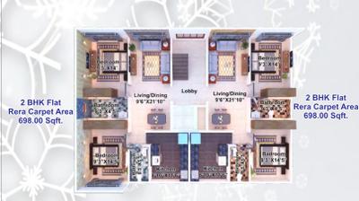 Project Image of 668.34 - 923.01 Sq.ft 2 BHK Apartment for buy in R N Ashirwad Apartments