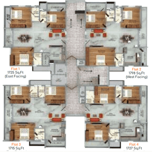 Project Image of 1715.0 - 1798.0 Sq.ft 3 BHK Apartment for buy in Rock Hilton Heights