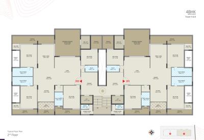 Project Image of 2880.53 - 2940.81 Sq.ft 4 BHK Apartment for buy in Shyamal Zion