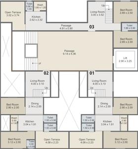 Project Image of 504.4 - 551.44 Sq.ft 2 BHK Apartment for buy in Shiv Tattvam Status