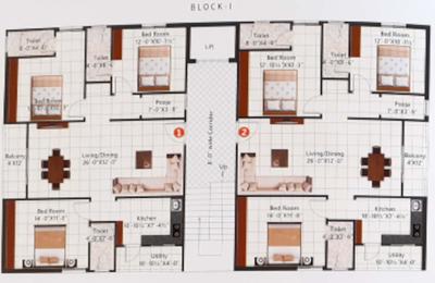 Project Image of 1348.0 - 1520.0 Sq.ft 3 BHK Apartment for buy in JK Arcade
