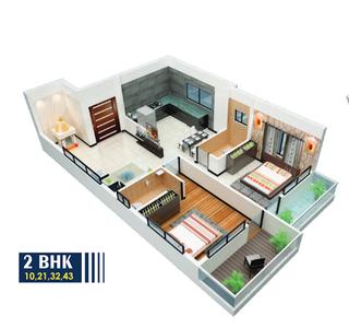Project Image of 369.0 - 640.0 Sq.ft 1 BHK Apartment for buy in Vikas Gemini Heights III Apartment