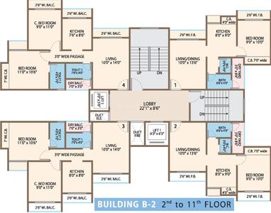 Project Image of 398.0 - 570.0 Sq.ft 1 BHK Apartment for buy in Shree Odhav Shree Hari Residency