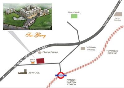 Project Image of 346.0 - 574.0 Sq.ft 1 BHK Apartment for buy in KD Sai Glory H And K To N