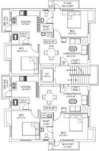 Project Image of 1015.0 - 1082.0 Sq.ft 2 BHK Apartment for buy in Nivedha Ramasri