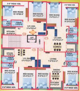Project Image of 743.0 - 804.0 Sq.ft 2 BHK Apartment for buy in M A H Jai Ganesh Apartment 1