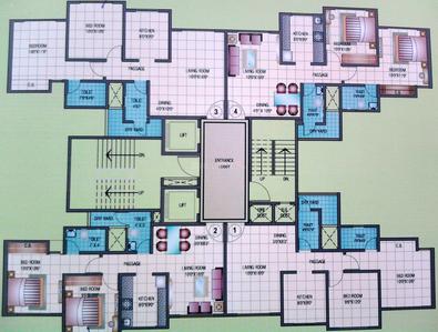 Project Image of 445.0 - 601.0 Sq.ft 1 BHK Apartment for buy in DSS Mahavir Kalpavruksha Tower 7 To Tower 11