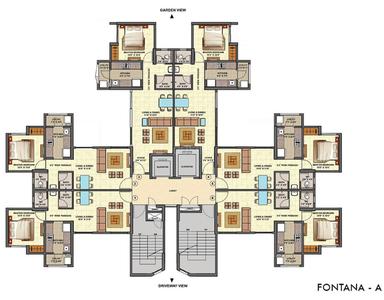 Project Image of 375.01 - 930.43 Sq.ft 1 BHK Apartment for buy in Lodha Fontana A B I And J