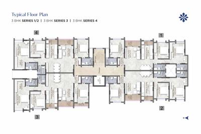 Project Image of 1005.0 - 1148.0 Sq.ft 3 BHK Apartment for buy in Siddhis Sapphire Homes