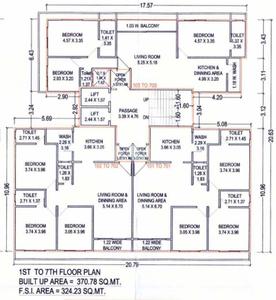Project Image of 964.66 - 1039.58 Sq.ft 3 BHK Apartment for buy in G K Kanwar Heights