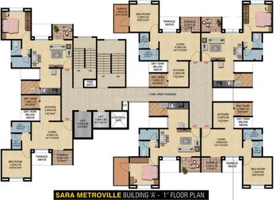 Project Image of 357.0 - 360.0 Sq.ft 1 BHK Apartment for buy in Sara Metroville A Phase II