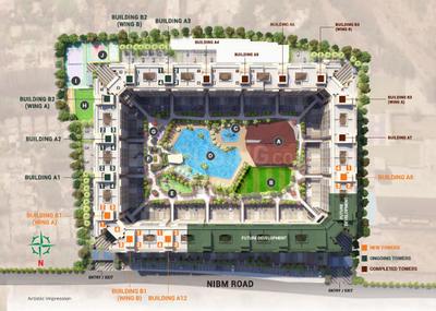 Project Image of 764.24 - 1103.3 Sq.ft 2 BHK Apartment for buy in Kumar Palmspring Towers A8 A12 And B1