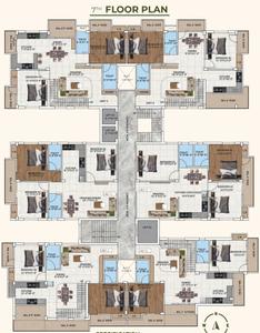 Project Image of 1297.0 - 2703.0 Sq.ft 3 BHK Apartment for buy in Sarswati Developer Apartment