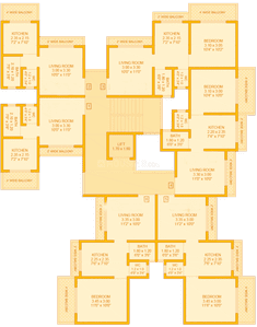 Project Image of 331.0 - 354.0 Sq.ft 1 BHK Apartment for buy in Wonder Gajanan Vatika Residency
