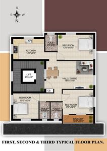 Project Image of 0.0 - 1176.0 Sq.ft 3 BHK Apartment for buy in Amma Sai Usha Enclave