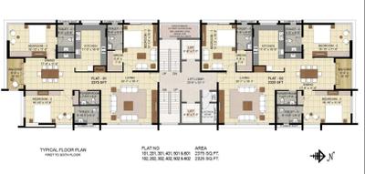 Project Image of 2325.0 - 2375.0 Sq.ft 3 BHK Apartment for buy in Ceebros Arcadia