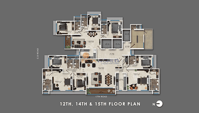 Project Image of 0.0 - 2624.99 Sq.ft 5 BHK Apartment for buy in Ekta Evaana