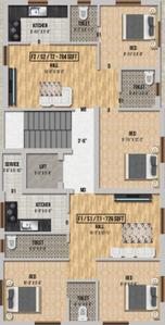 Project Image of 704.0 - 726.0 Sq.ft 2 BHK Apartment for buy in G K Sri Sai Tharun
