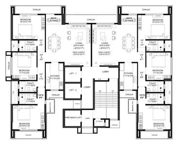 Project Image of 1230.0 - 2585.0 Sq.ft 3 BHK Apartment for buy in A P Mukta
