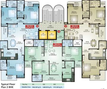 Project Image of 1680.0 - 3050.0 Sq.ft 3 BHK Apartment for buy in SDC Basant Kunj