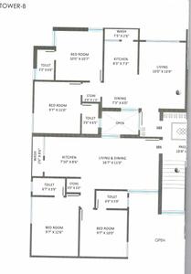 Project Image of 537.44 - 557.36 Sq.ft 2 BHK Apartment for buy in Radhe Maruti Parisar