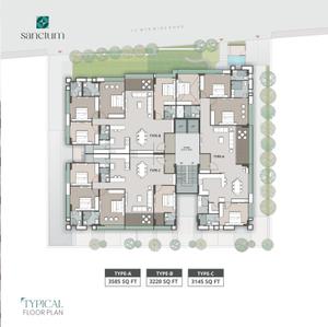 Project Image of 3145.0 - 3585.0 Sq.ft 4 BHK Apartment for buy in Sanctum