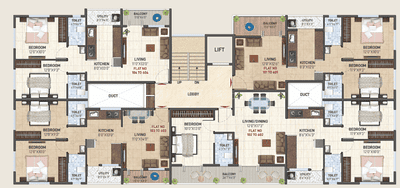 Project Image of 581.57 - 856.27 Sq.ft 2 BHK Apartment for buy in Bhoomi Aaruth Pride