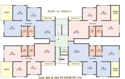 Project Image of 332.0 - 456.0 Sq.ft 1 BHK Apartment for buy in SCGK Royal Castle Building 1 3 4 5