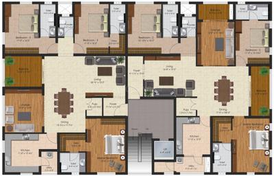 Project Image of 2503.0 - 2528.0 Sq.ft 3 BHK Apartment for buy in Vandana