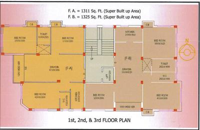 Project Image of 1240.0 - 1325.0 Sq.ft 3 BHK Apartment for buy in Jeet Balaji Twins