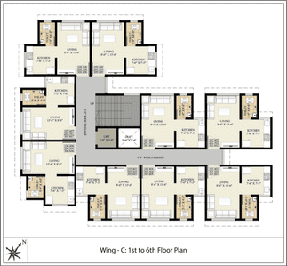 Project Image of 0.0 - 202.25 Sq.ft 1 RK Apartment for buy in Fia Eklavya Building No 1 Type A Wing C