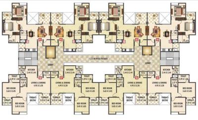 Project Image of 629.0 - 630.98 Sq.ft 2 BHK Apartment for buy in Om Sai Ravinanda Aamrai Phase 1 Building C