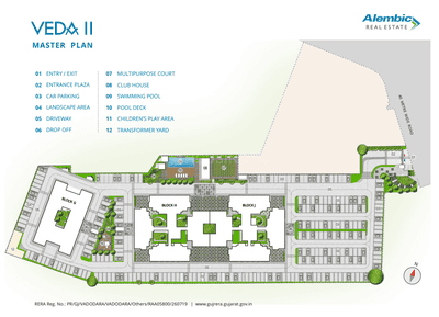 Project Image of 702.0 - 1059.61 Sq.ft 2 BHK Apartment for buy in Alembic Veda II