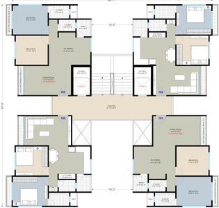 Project Image of 0.0 - 637.01 Sq.ft 2 BHK Apartment for buy in Shiven Garnet Block A To F