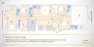 Project Image of 822.0 - 2172.0 Sq.ft 2 BHK Apartment for buy in 5th Prima Complex