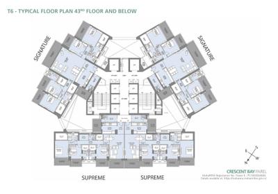 Project Image of 1206.0 - 1732.0 Sq.ft 3 BHK Apartment for buy in L And T Crescent Bay T6